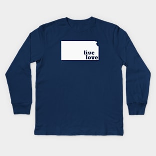 Kansas - Live Love Kansas Kids Long Sleeve T-Shirt